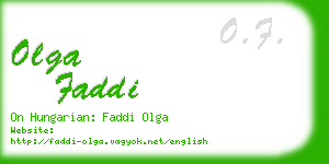 olga faddi business card